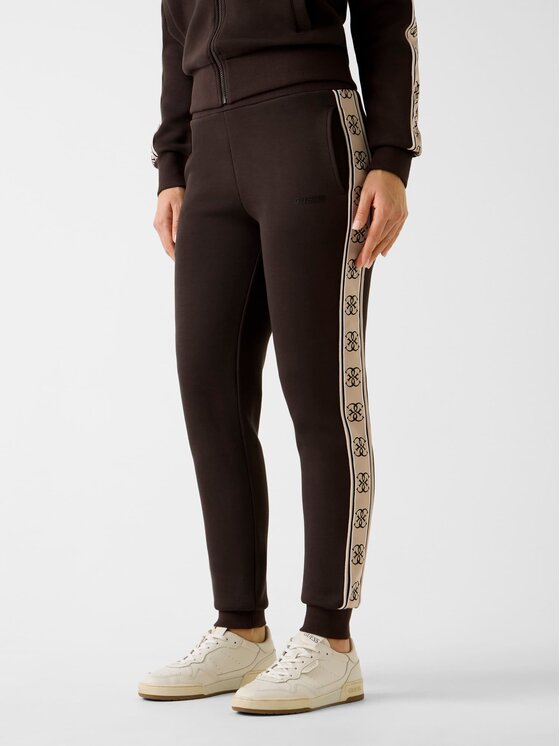 Guess Spodnie materiałowe 147809 Brązowy Slim Fit
