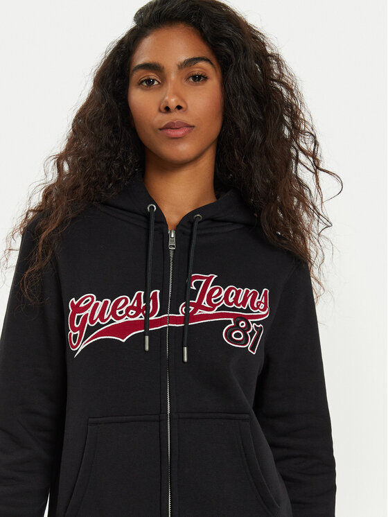 Guess Jeans Guess Jeans Mikina W4BQ03 KC811 Čierna Regular Fit
