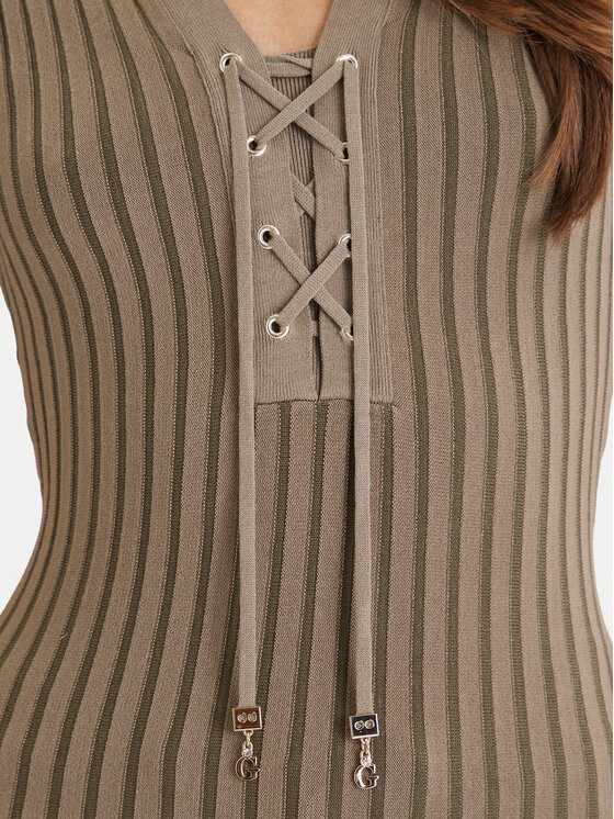 Guess Guess Pulover W6GR09 Z0590 Zelena Regular Fit