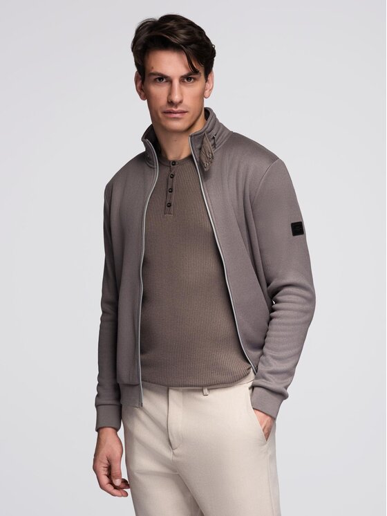 Ombre Ombre Kurtka przejściowa C645 Szary Regular Fit