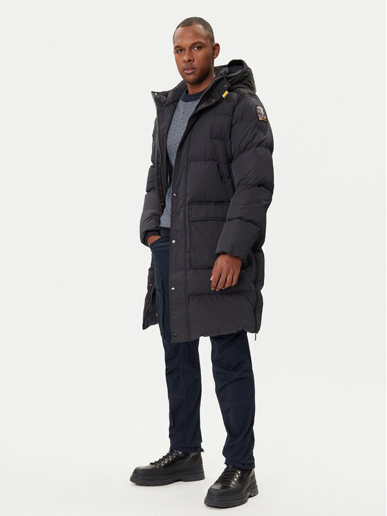 Parajumpers Parajumpers Dūnu jaka Long Bear 25WMPMPUHF04 Melns Regular Fit