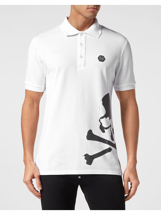 PHILIPP PLEIN PHILIPP PLEIN Polo 9833 Bianco Slim Fit