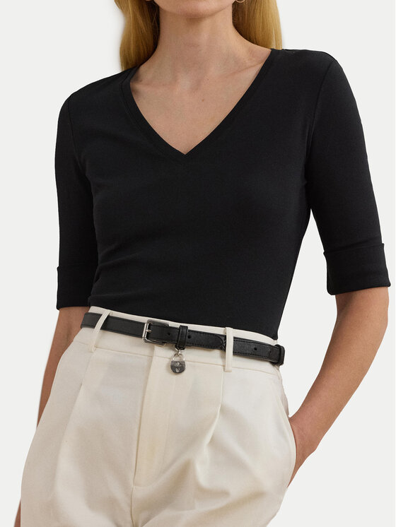 LAUREN RALPH LAUREN LAUREN RALPH LAUREN Majica 200815843003 Crna Slim Fit