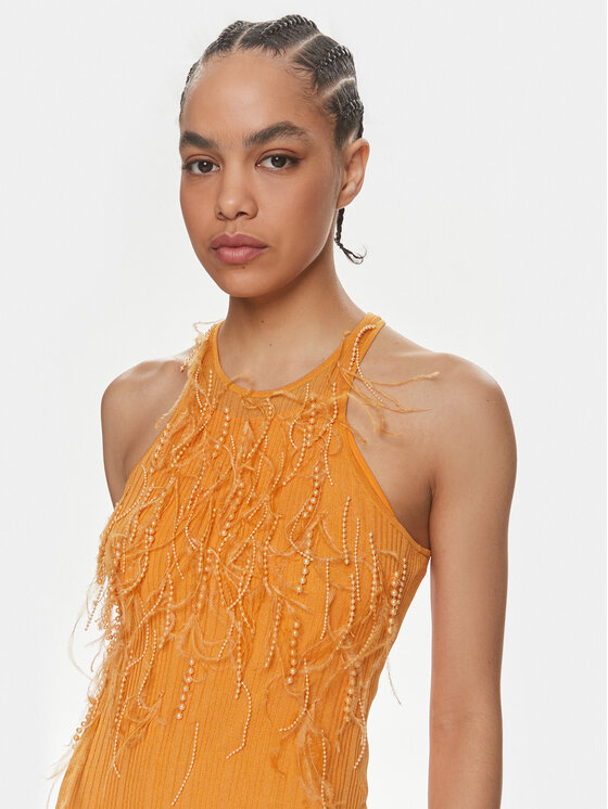 Patrizia Pepe Patrizia Pepe Коктейльна сукня 2A2735/K186-R824 Оранжевий Slim Fit