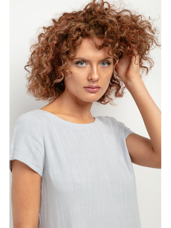 Tessita Tessita Sukienka letnia SUKIENKA_T403_2_M Szary Regular Fit