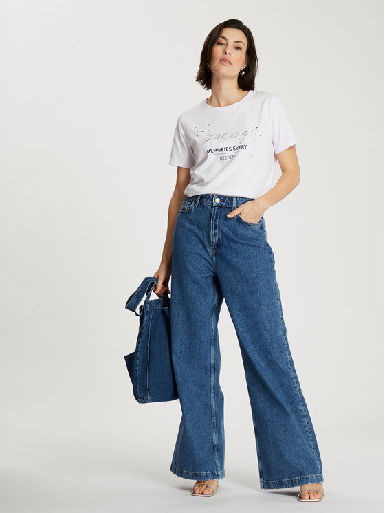 Cross Jeans Cross Jeans T-Shirt 56236-008 Biały
