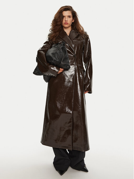 Herskind Herskind Vuneni kaput Ultra 5379149 Smeđa Regular Fit
