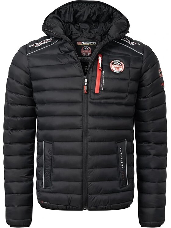 Geographical Norway Geographical Norway Kurtka puchowa WY6357H/GN-NOIR Czarny Regular Fit