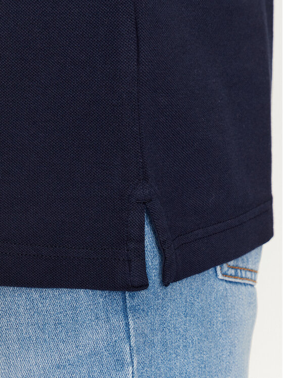 United Colors Of Benetton United Colors Of Benetton Тениска с яка и копчета 3089J3204 Тъмносин Regular Fit