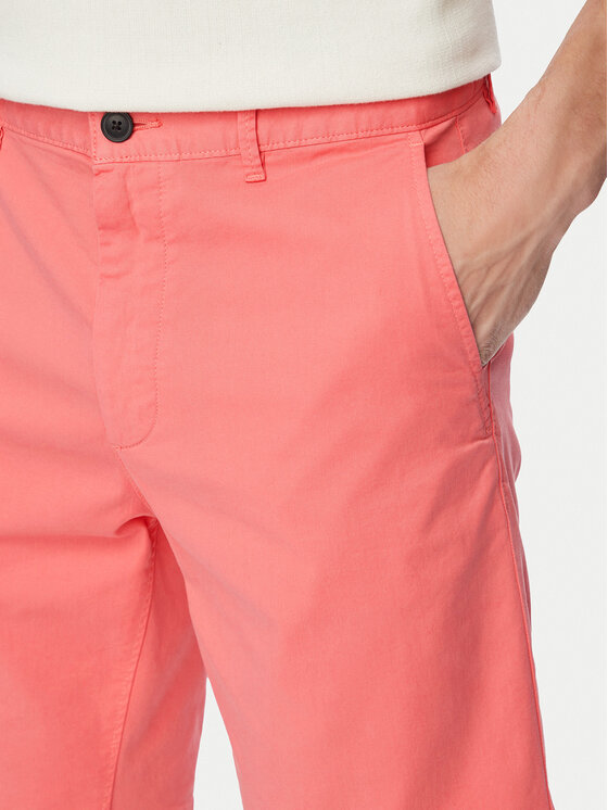 BOSS BOSS Medžiaginiai šortai 50536723 Šviesiai raudona Slim Fit