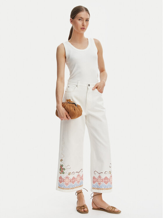 Weekend Max Mara Weekend Max Mara Top Multic 2615941012 Alb Regular Fit