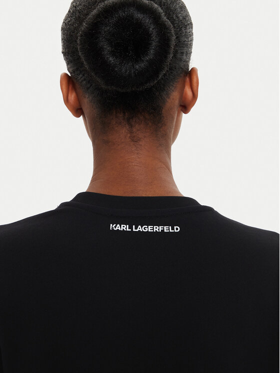 KARL LAGERFELD KARL LAGERFELD Sweatshirt 245W1812 Schwarz Regular Fit