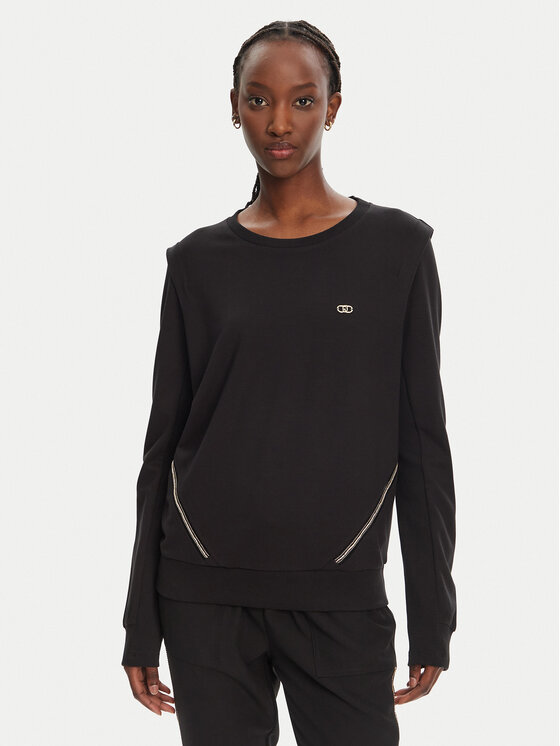 Liu Jo Sport Liu Jo Sport Pulóver TA5039 JS182 Fekete Relaxed Fit