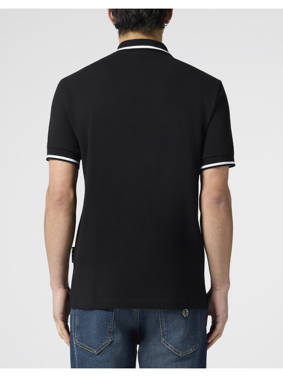 PHILIPP PLEIN PHILIPP PLEIN Polo 30559 Czarny Slim Fit
