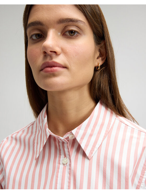 Lee Lee Koszula CLASSIC SHIRT Czerwony Regular Fit