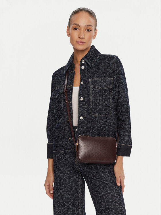Calvin Klein Calvin Klein Ročna torba Emblem Aop Elongated Camera Bag LV04F3268G Bordo rdeča