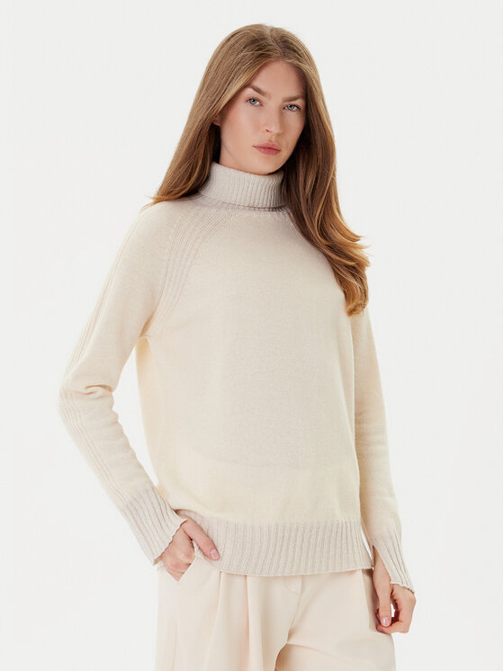 TWINSET TWINSET Bluză cu gât 252TP3582 Bej Loose Fit