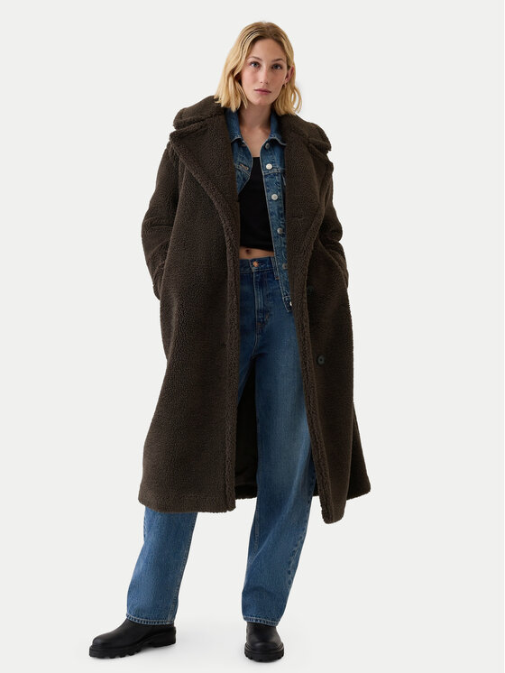 Gap Gap Δέρμα προβάτου 500901-00 Καφέ Relaxed Fit