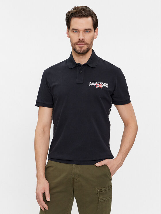 Napapijri Napapijri Polo majica E-Aylmer NP0A4HTN Črna Regular Fit