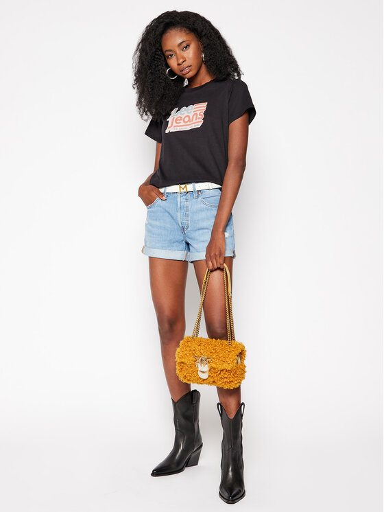 Lee Lee T-Shirt Crew Neck L41LYG01 112109066 Czarny Regular Fit