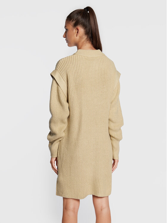 Silvian Heach Silvian Heach Φόρεμα υφασμάτινο PGA22120VE Μπεζ Relaxed Fit