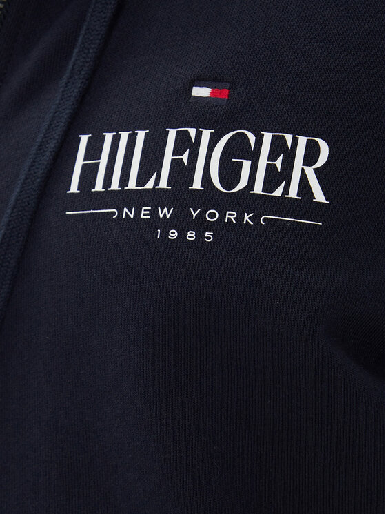 Tommy Hilfiger Tommy Hilfiger Bluza Stacked MW0MW39375 Granatowy Regular Fit