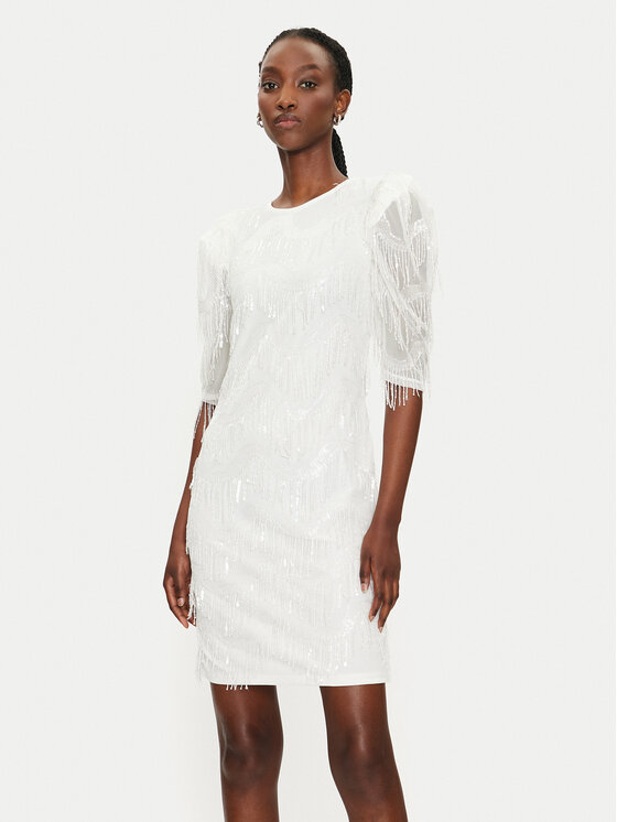 YAS YAS Kokteilinė suknelė Bella 26034900 Balta Regular Fit