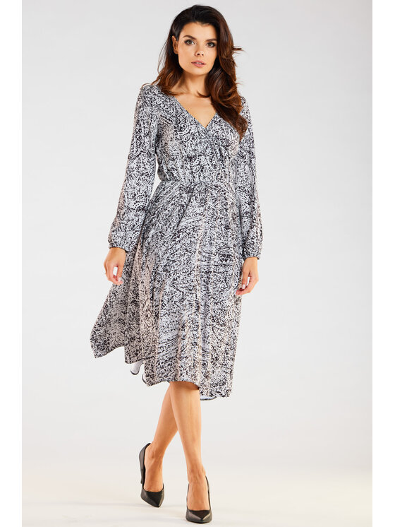 Awama Awama Vestito da giorno A466 Nero Basic Fit