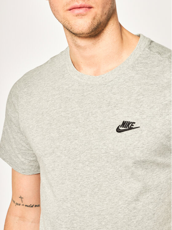 Nike Nike T-Shirt Sportswear Club AR4997 Szary Standard Fit