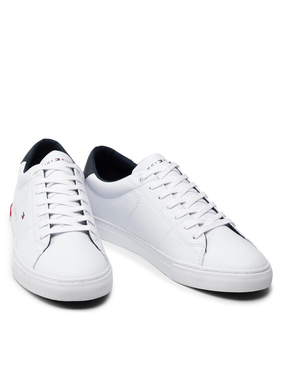 Tommy Hilfiger Tommy Hilfiger Sneakersy Essential Leather Detail Vulc FM0FM04047 Biela