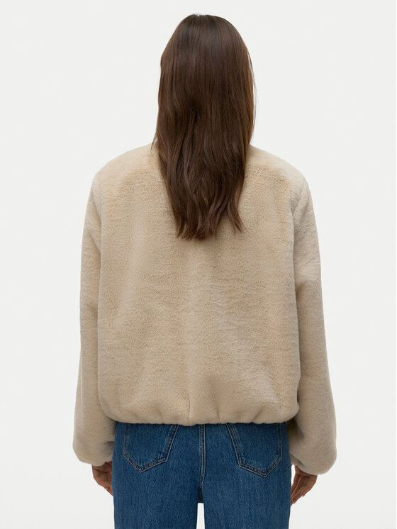 Vero Moda Vero Moda Pelzmantel Sonjaliga 10331291 Beige Regular Fit