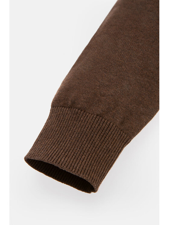 Lancerto Lancerto Sweter Valerio Brązowy Regular Fit