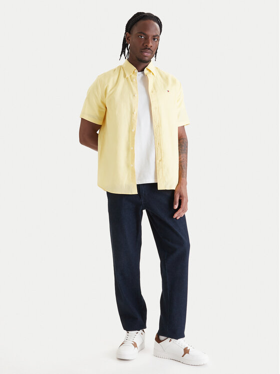 Tommy Hilfiger Tommy Hilfiger Πουκάμισο MW0MW42450 Κίτρινο Regular Fit