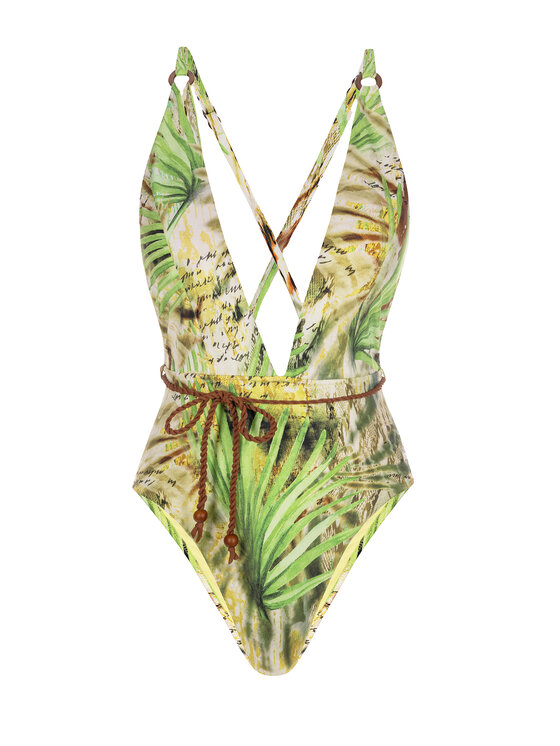 Miss Lou Miss Lou Costume da bagno J-JR1-Z Verde