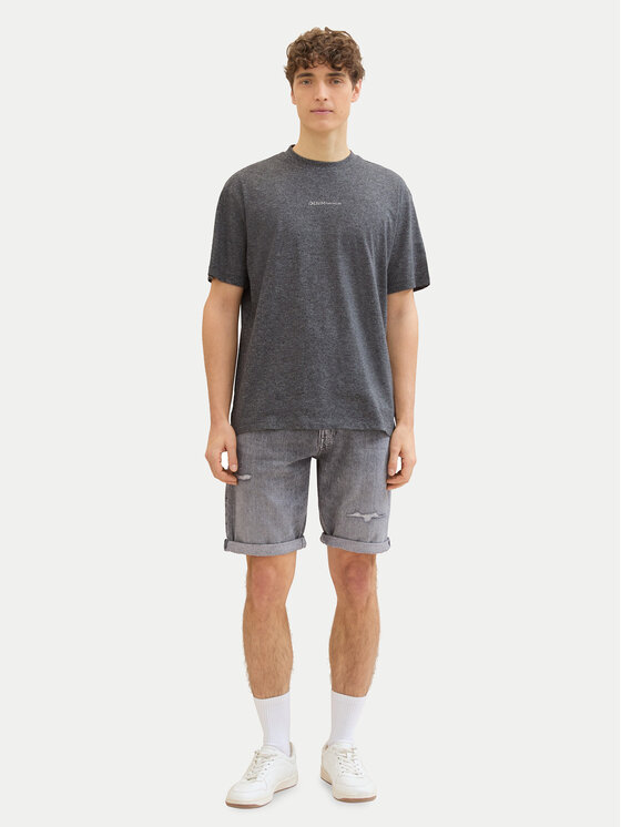 Tom Tailor Denim Tom Tailor Denim Дънкови шорти 1041433 Сив Slim Fit
