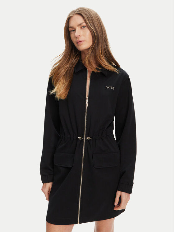 Guess Každodenné šaty V5YK04 KCX42 Čierna Regular Fit