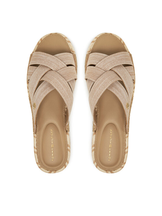 Tommy Hilfiger Tommy Hilfiger Espadrilles Chambray Espadrille Mule FW0FW08501 Bēšs