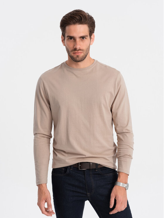 Longsleeve, rozmiar XXL, Beżowy, OM-LSBL-0106
