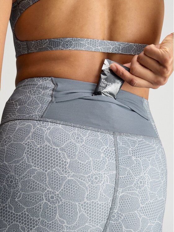 adidas by Stella McCartney adidas by Stella McCartney Legginsy Running Szary Fitted Fit