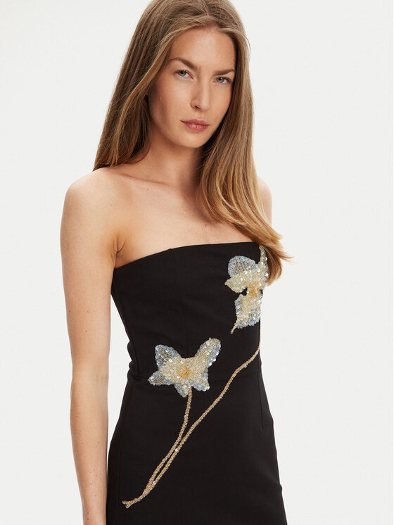 STAUD STAUD Abito da cocktail Brooke R24F2171KP Nero Slim Fit