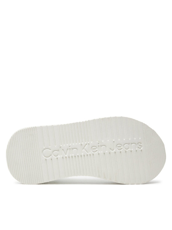 Calvin Klein Jeans Calvin Klein Jeans Sandały Sandal Velcro Webbing Dc YW0YW01353 Biały
