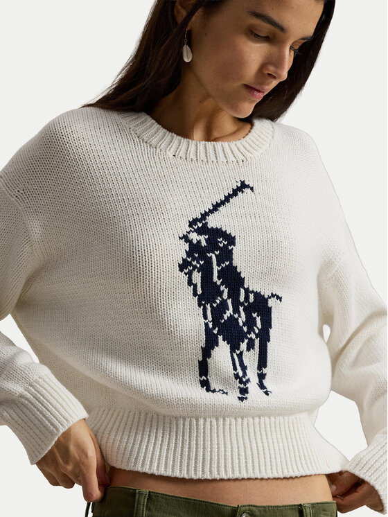 Polo Ralph Lauren Polo Ralph Lauren Džemperis 211A96234002 Balts Relaxed Fit