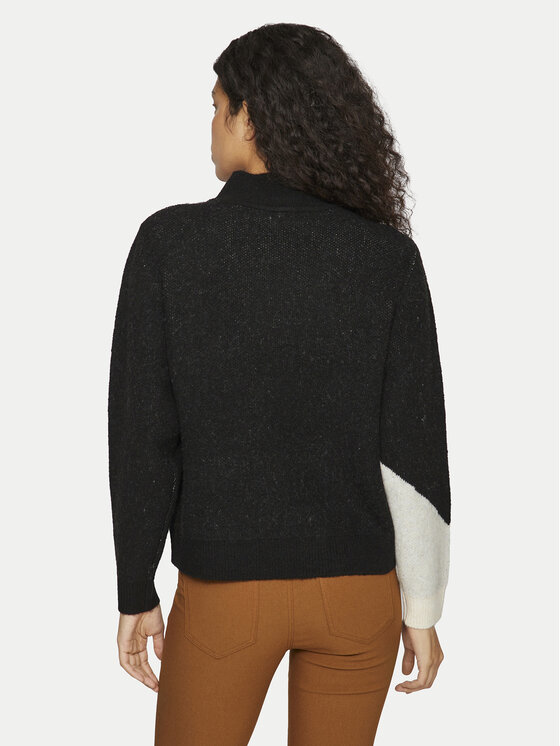 Vila Vila Rollkragenpullover Cilia 14094212 Schwarz Regular Fit