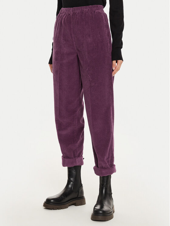 American Vintage Pantaloni di tessuto PADO137H24 Viola Loose Fit, taglia : XS