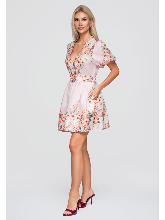 Ombre Ombre Sukienka letnia OW-DLR-E0017 Różowy Regular Fit