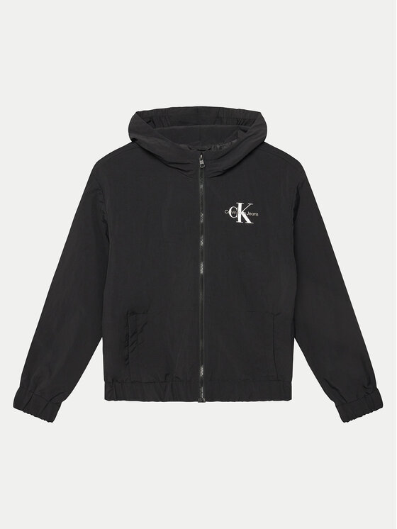 Calvin Klein Jeans Prechodná bunda Essential IB0IB02500 Čierna Regular Fit