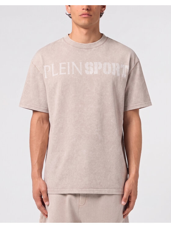 Plein Sport Plein Sport T-Shirt 31017 Beżowy Regular Fit