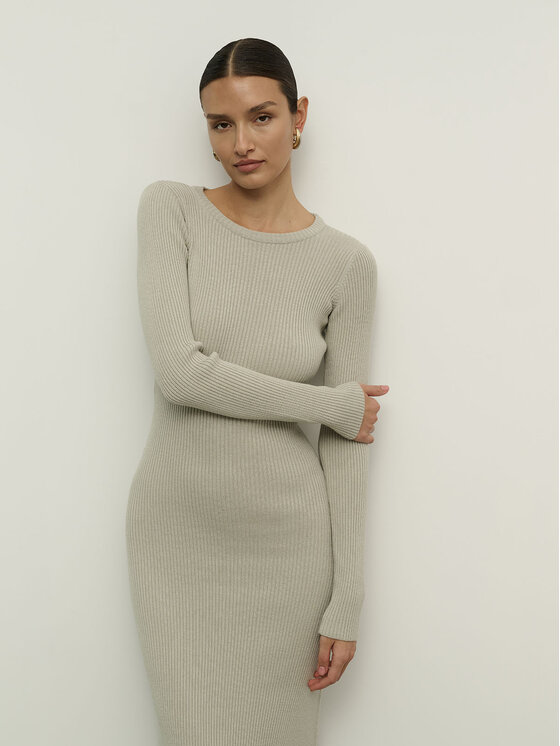 La Mania La Mania Každodenné šaty FIORE Béžová Classic Fit