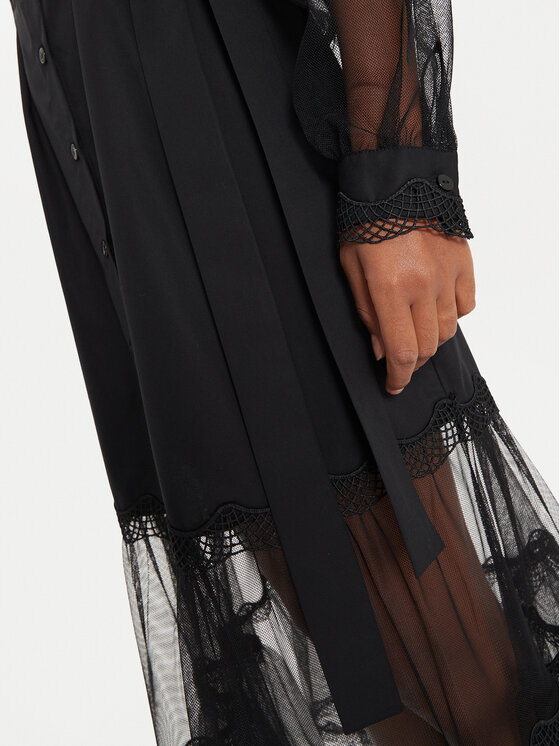 TWINSET TWINSET Koktel haljina 241TT2040 Crna Regular Fit