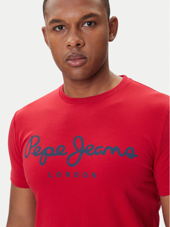 Pepe Jeans Pepe Jeans Tricou Original Stretch N PM5010132 Roșu Regular Fit
